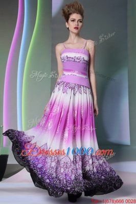 Nice Multi-color Sleeveless Ruching Floor Length Evening Dress