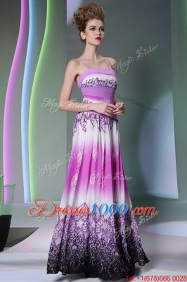 Nice Multi-color Sleeveless Ruching Floor Length Evening Dress