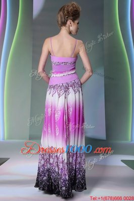 Nice Multi-color Sleeveless Ruching Floor Length Evening Dress