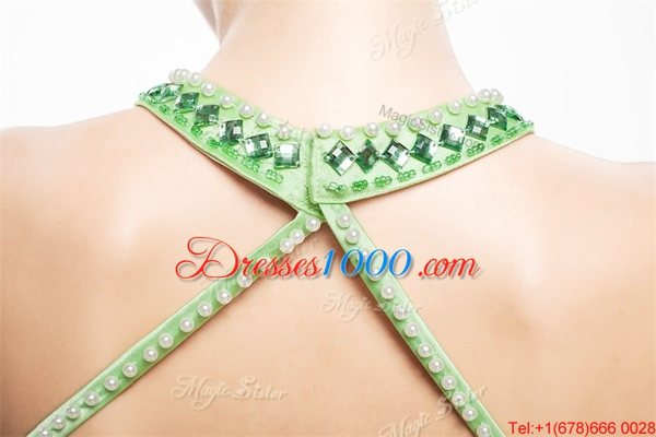 Ideal Scoop Backless Beading Homecoming Dress Sleeveless