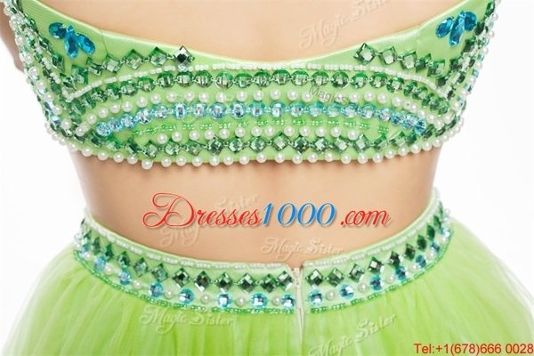 Ideal Scoop Backless Beading Homecoming Dress Sleeveless