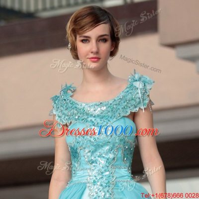 Colorful Scoop Chiffon Sleeveless High Low Prom Dresses and Beading and Sequins