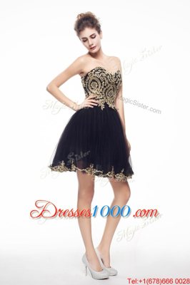 Best Black Sweetheart Side Zipper Beading and Lace Sleeveless