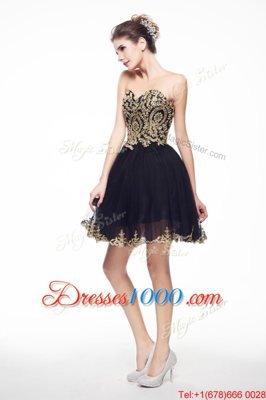Best Black Sweetheart Side Zipper Beading and Lace Sleeveless