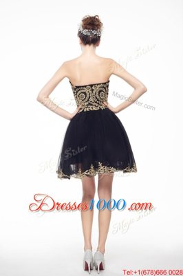 Best Black Sweetheart Side Zipper Beading and Lace Sleeveless
