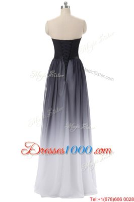 Black Sleeveless Chiffon Lace Up Homecoming Dress for Prom and Party