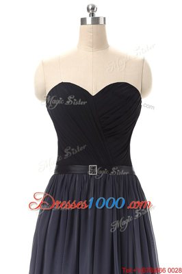 Black Sleeveless Chiffon Lace Up Homecoming Dress for Prom and Party