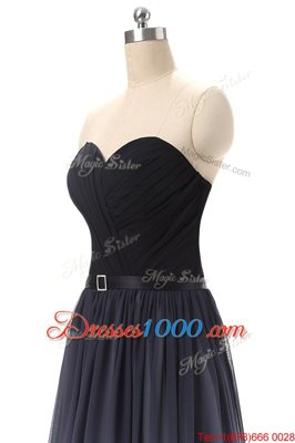 Black Sleeveless Chiffon Lace Up Homecoming Dress for Prom and Party