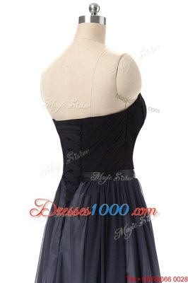 Black Sleeveless Chiffon Lace Up Homecoming Dress for Prom and Party