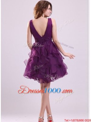 Organza Sleeveless Floor Length and Ruffles