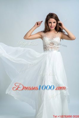 Sleeveless Zipper Floor Length Lace