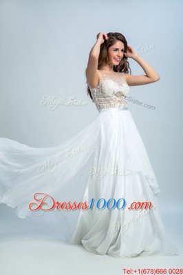 Sleeveless Zipper Floor Length Lace