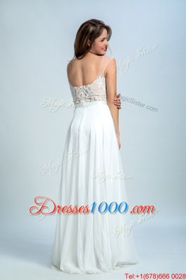 Sleeveless Zipper Floor Length Lace