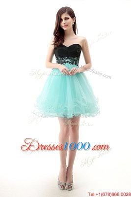 Simple Sleeveless Zipper Mini Length Lace Dress for Prom