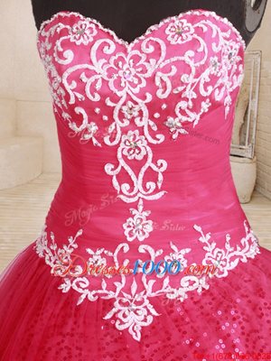 Lovely Scoop Royal Blue Ball Gowns Beading Quinceanera Dresses Lace Up Tulle Long Sleeves With Train