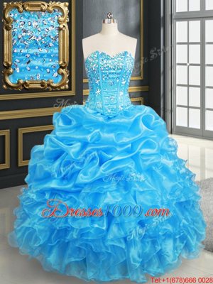 Exceptional Floor Length Royal Blue Sweet 16 Dress Sweetheart Sleeveless Lace Up