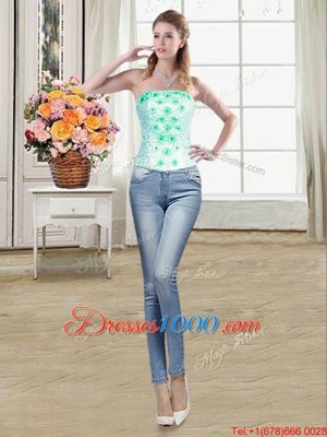 Hot Selling Three Piece Turquoise Ball Gowns Tulle Strapless Sleeveless Beading and Appliques and Ruffles Floor Length Lace Up Vestidos de Quinceanera