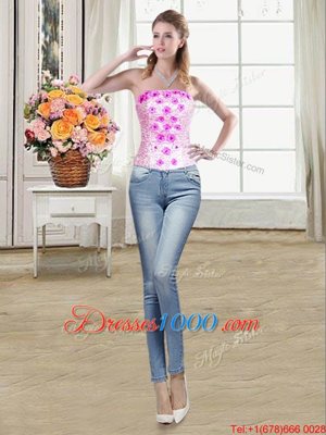 Super Three Piece Mermaid Sleeveless Lace Up Floor Length Beading and Appliques and Ruffles Sweet 16 Dress