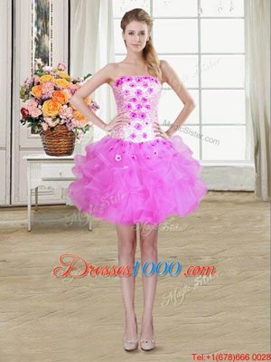 Super Three Piece Mermaid Sleeveless Lace Up Floor Length Beading and Appliques and Ruffles Sweet 16 Dress