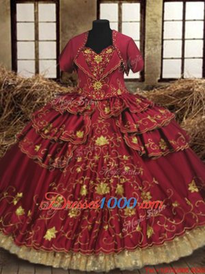 Sleeveless Lace Up Floor Length Beading and Embroidery and Ruffled Layers Sweet 16 Dress