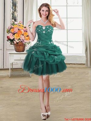 Stunning Sleeveless Lace Up Mini Length Beading and Appliques and Pick Ups Casual Dresses