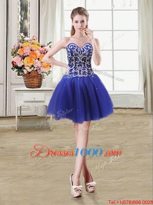 Designer Tulle Sleeveless Mini Length Pageant Dress Toddler and Beading and Sequins
