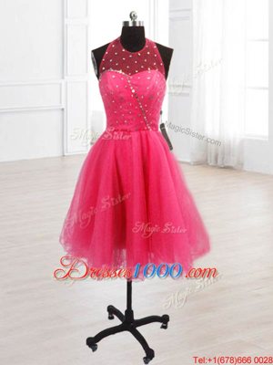 Luxurious Sleeveless Lace Up Knee Length Sequins Party Dress Wholesale