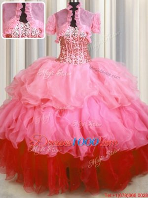 Dynamic Big Puffy Sweetheart Sleeveless Tulle Ball Gown Prom Dress Beading Lace Up