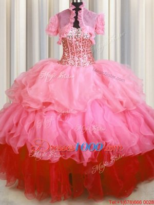 Dynamic Big Puffy Sweetheart Sleeveless Tulle Ball Gown Prom Dress Beading Lace Up