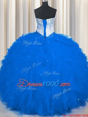 Most Popular Sleeveless Lace Up Floor Length Appliques and Ruffles Quinceanera Dresses