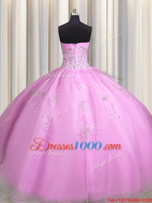 Pick Ups Burgundy Sleeveless Organza Lace Up 15 Quinceanera Dress for Military Ball and Sweet 16 and Quinceanera