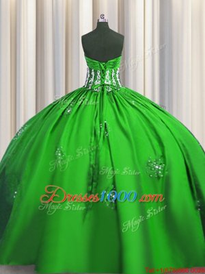 Fitting Sweetheart Short Sleeves Lace Up Quinceanera Dresses Taffeta