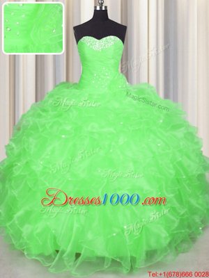 Floor Length Ball Gowns Sleeveless Ball Gown Prom Dress Lace Up