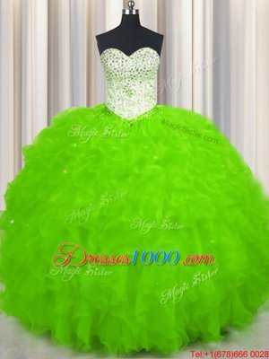 Sweet Floor Length Ball Gowns Sleeveless Vestidos de Quinceanera Lace Up