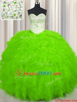 Sweet Floor Length Ball Gowns Sleeveless Vestidos de Quinceanera Lace Up