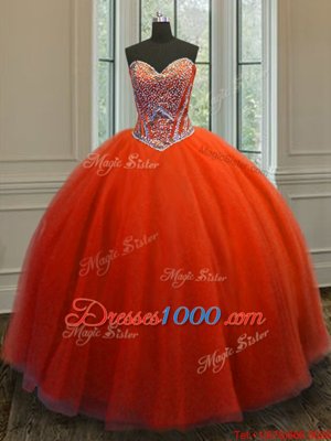 Sweetheart Sleeveless Organza Quinceanera Dresses Beading and Ruffles Lace Up