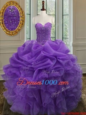Black And Purple Quince Ball Gowns Military Ball and Sweet 16 and Quinceanera and For with Beading and Ruffles Strapless Sleeveless Lace Up