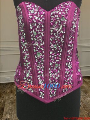 Modest Three Piece Floor Length Multi-color 15th Birthday Dress Sweetheart Sleeveless Lace Up