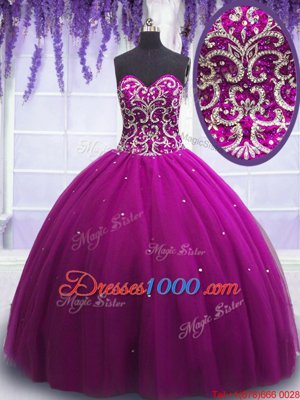 Fabulous Sleeveless Lace Up Floor Length Beading Quinceanera Dress