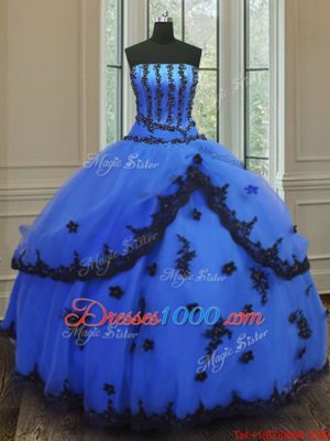 Sleeveless Appliques Lace Up 15th Birthday Dress