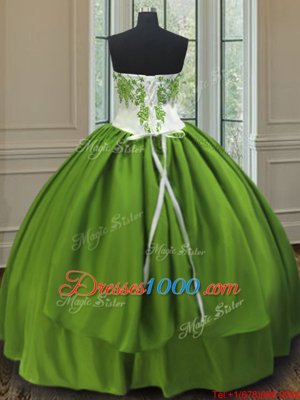 Exquisite Sleeveless Lace Up Floor Length Embroidery 15th Birthday Dress