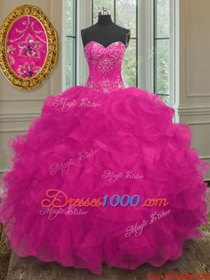 Sleeveless Lace Up Floor Length Beading and Embroidery Quinceanera Gowns