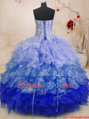 Clearance Floor Length Multi-color Quinceanera Gown Sweetheart Sleeveless Lace Up