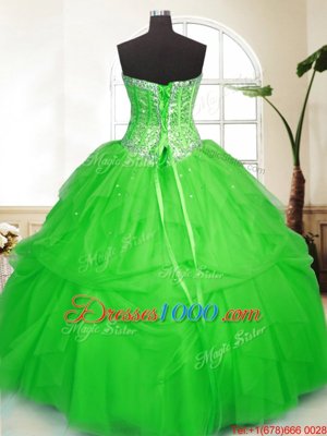 Affordable Sweetheart Neckline Sequins and Pick Ups Sweet 16 Quinceanera Dress Sleeveless Lace Up