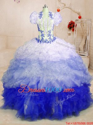 With Train Ball Gowns Sleeveless Multi-color Sweet 16 Quinceanera Dress Brush Train Lace Up