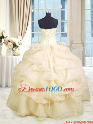 Fine Blue Sweetheart Lace Up Beading and Appliques and Ruffles Quinceanera Dresses Sleeveless