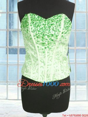 Inexpensive Sleeveless Lace Up Floor Length Beading and Ruffles Sweet 16 Quinceanera Dress
