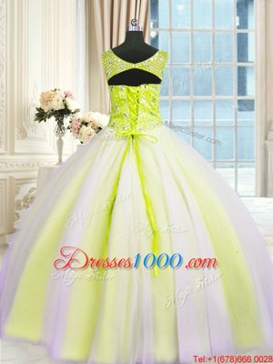 Sleeveless Beading and Sequins Lace Up Quinceanera Dresses