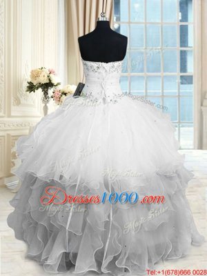 Free and Easy Ball Gowns Quinceanera Dress Yellow Green Straps Organza Sleeveless Floor Length Lace Up