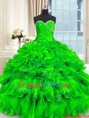 Wonderful Floor Length Lace Up Vestidos de Quinceanera for Military Ball and Sweet 16 and Quinceanera with Beading and Sequins